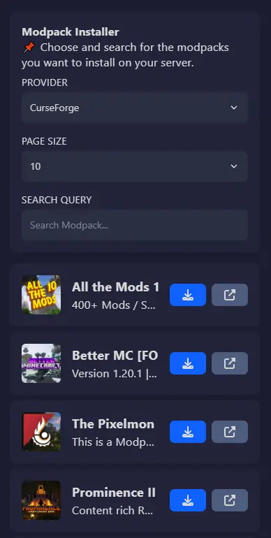 Minecraft Modpack Installer