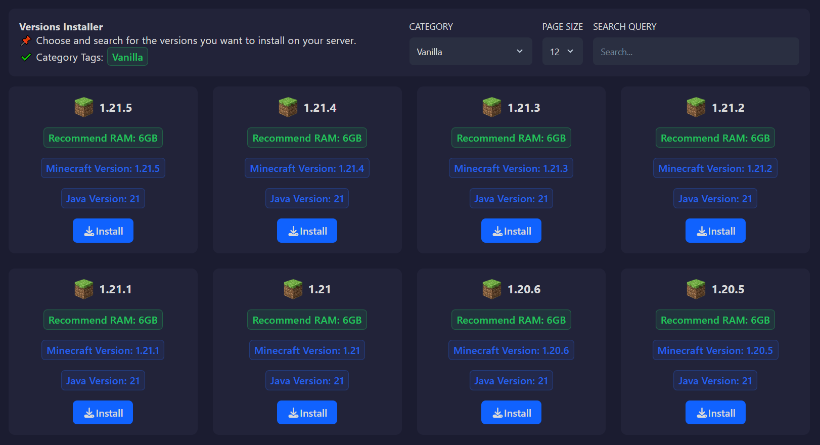 Minecraft Version Installer