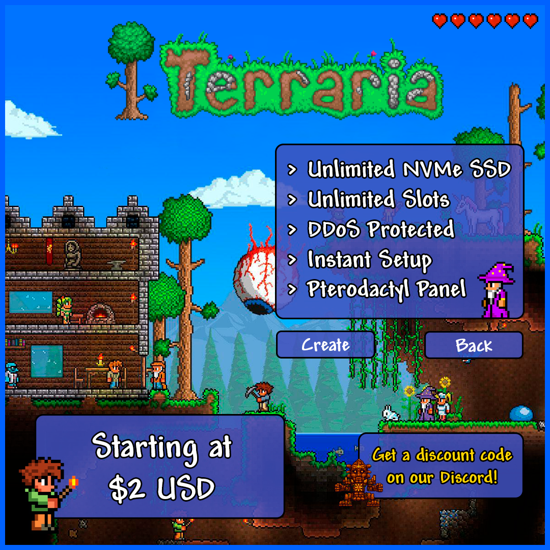 Free Terraria Hosting | ✔️ VexyHost